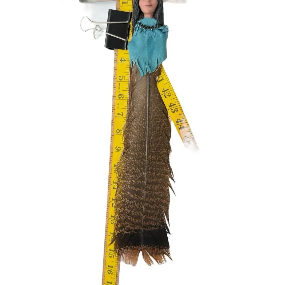 Southwestern Feather Wall Art Hanging Sculpture 15”- Girl 1 Feather‎ Signed